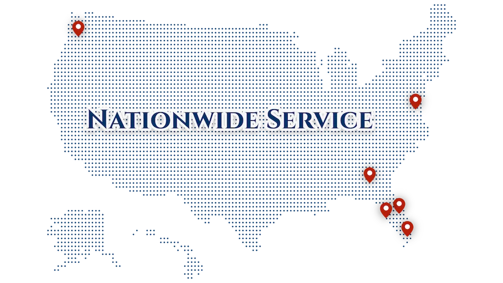 Map of nationwide passport office locations