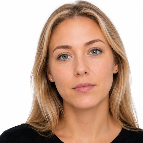 Incorrect crop passport photo example