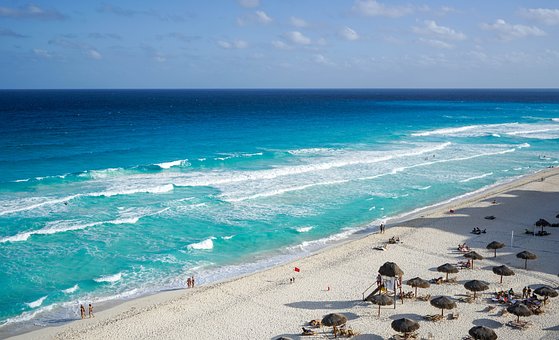 A beach in Cancun, Mexico