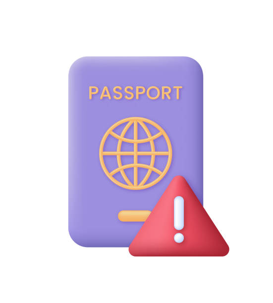 passport application mistakes to avoid. passport with a warning simple next to it.