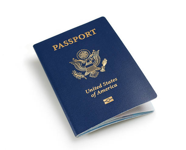 U.S. Passport isolated on white.